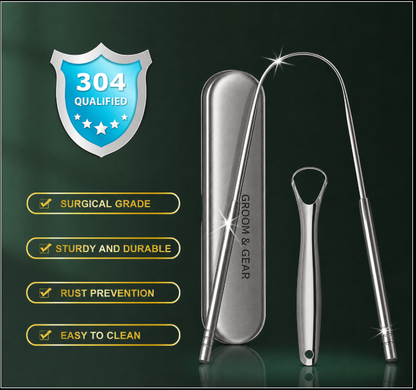 Duo Steel Tongue Scraper kit